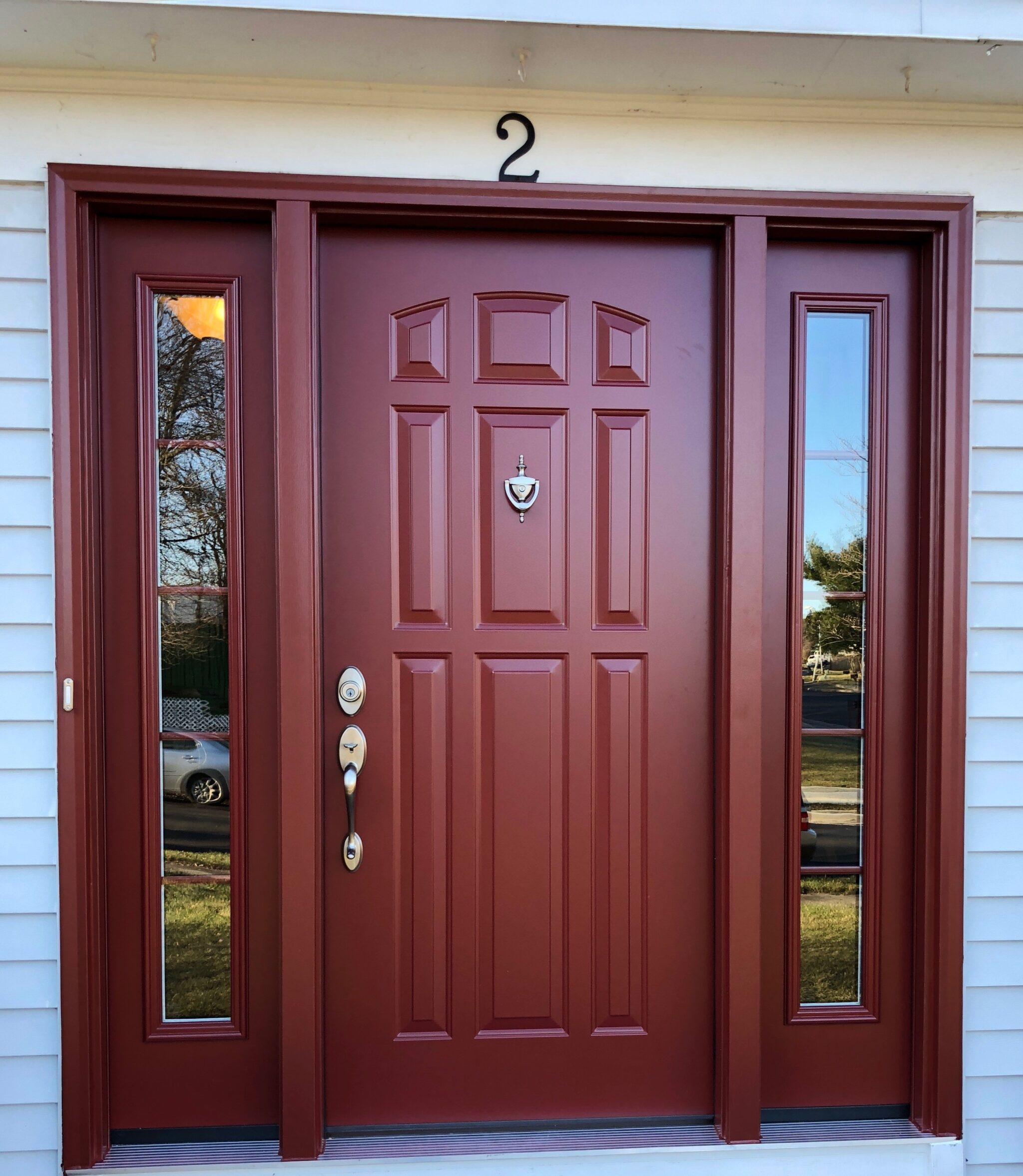 home with remodeled front door
