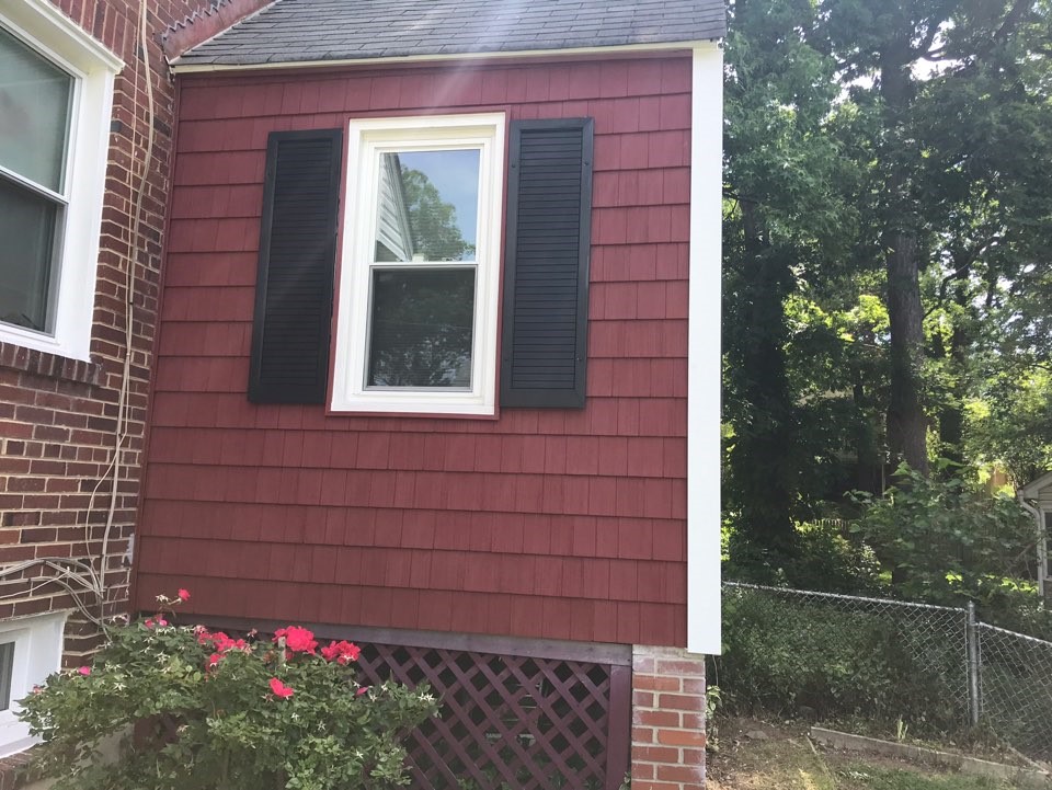 new siding, red