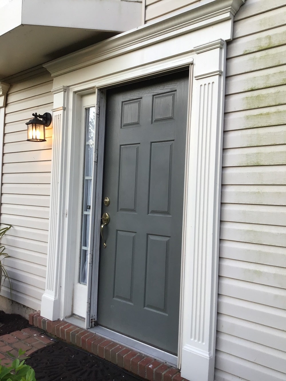 home with old, worn front door