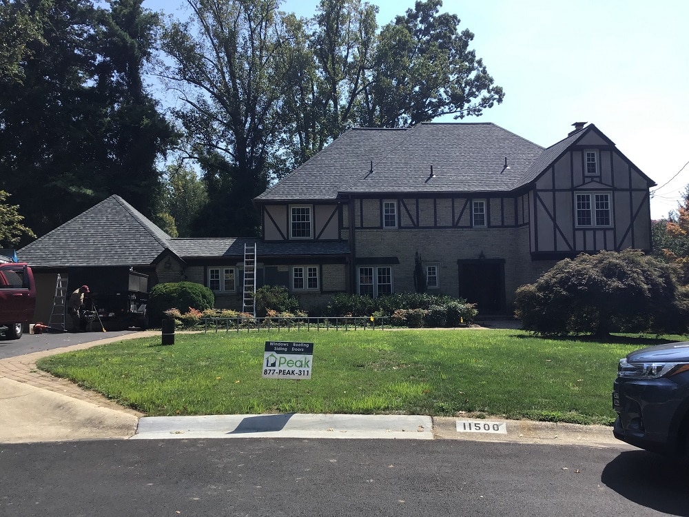 House with completed new roof