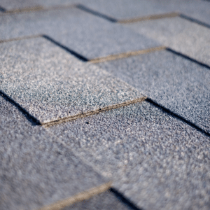 close up roof shingles