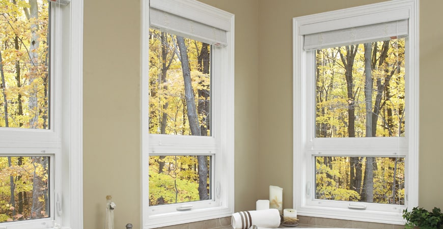 three white vinyl windows