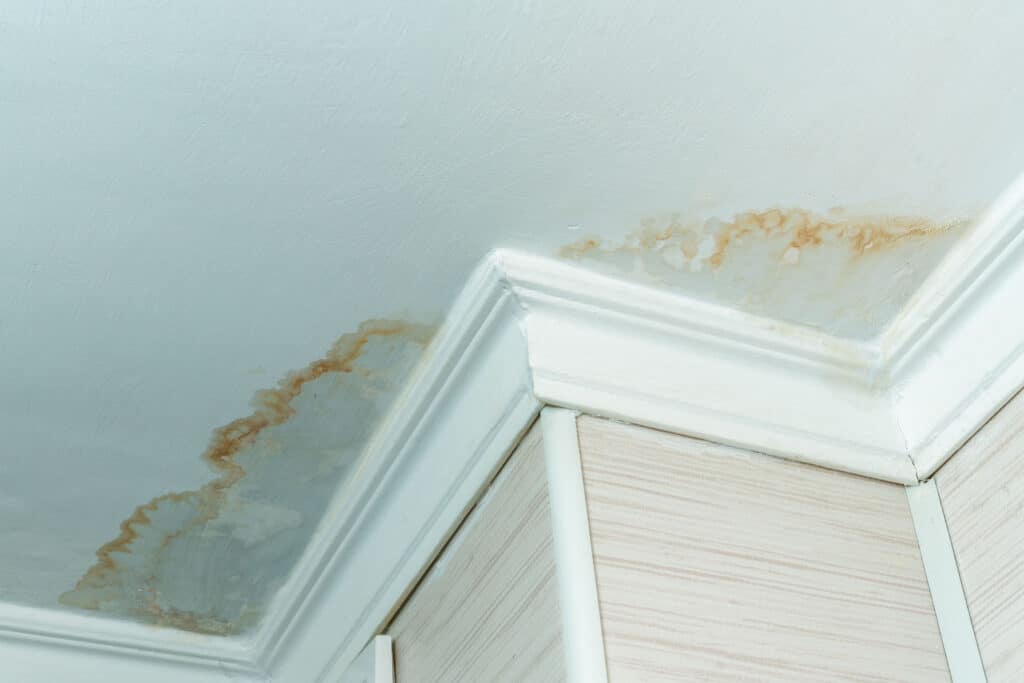 water damaged ceiling
