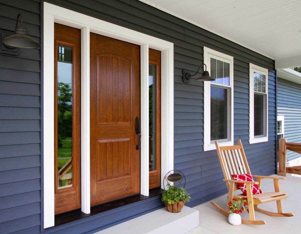 home with remodeled front door