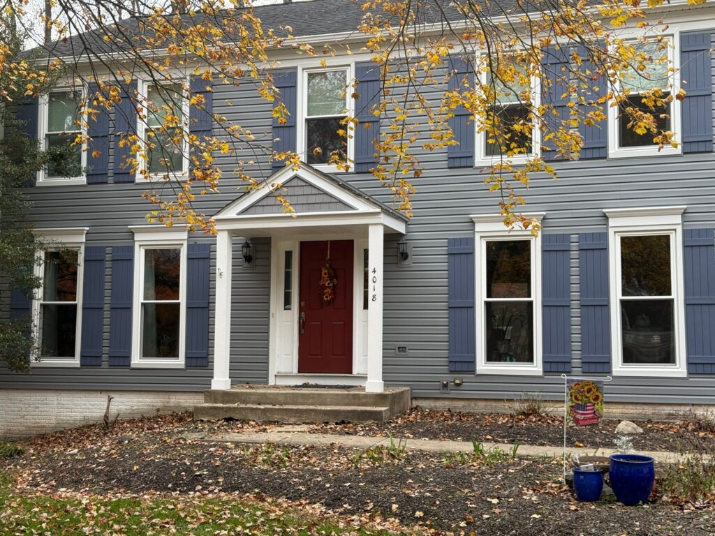 large house with new siding